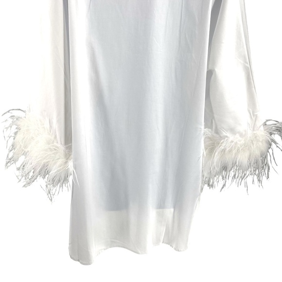 Tuckernuck | NEW White Feather Willow Three-quarter Blouse Size L - Picture 9 of 11